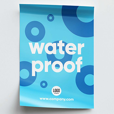 Waterbestendige poster van hoge kwaliteit. Vertel het via buitenreclame en verkondig uw boodschap met een watervaste poster. Bestel voordelig via dé Printshop.